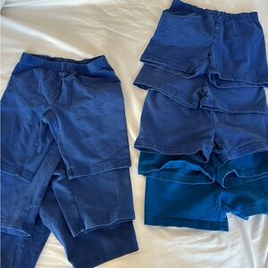 Set of 8 Hanna Andersson basic bike shorts in blue size 130-US8